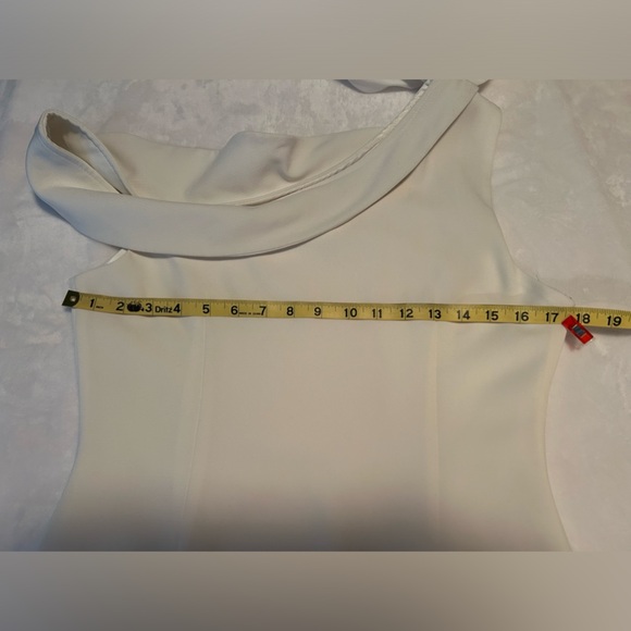 Glamorous Studio white lined dress with one shoulder size 8 - Picture 4 of 8